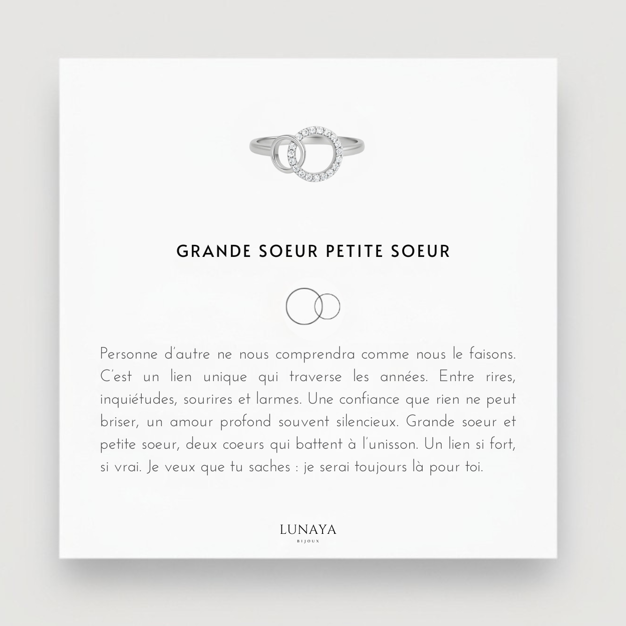 Bague Lien Éternel - À Ma Soeur